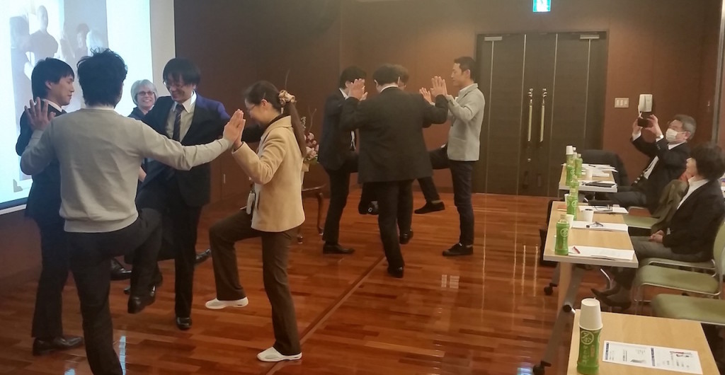 Supported tree pose in Nagoya